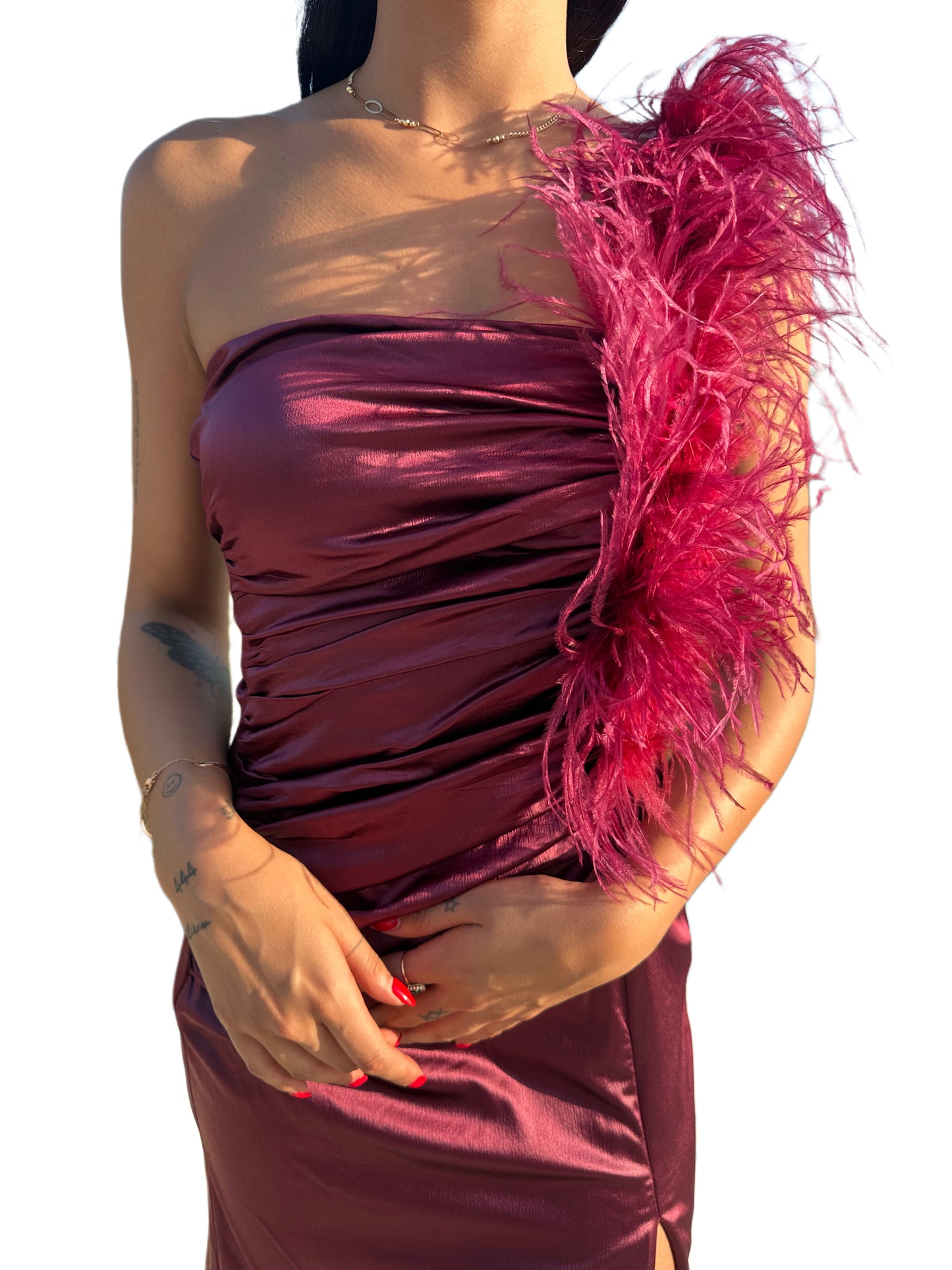 CRIMSON DUSK GOWN BY SAMAR KHAIRALLAH