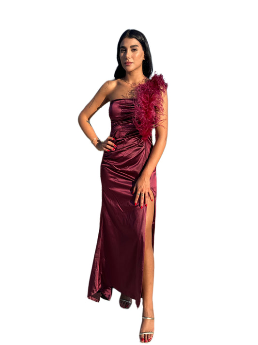 CRIMSON DUSK GOWN BY SAMAR KHAIRALLAH
